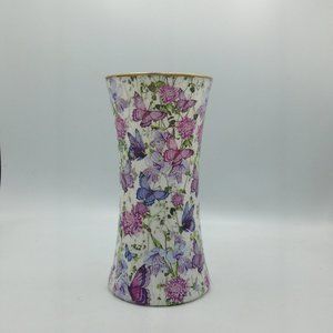 Purple/Lavender Butterflies on an 8" Gathering Vase